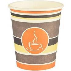 Pappbecher Papstar Thermobecher Einweggeschirr Coffee To Go Farbe: natur/braun, Trinkgläser, Orange