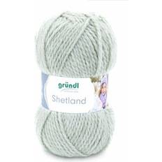 Wollgarn Faden & Garn Gründl Wolle Shetland 100 g moos melange 100 g