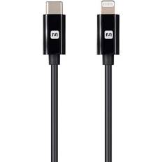 Monoprice Essential Apple MFi Certified 3-in-1 Multiport USB to USB Micro  USB-B + USB USB-C + Lightning Charging Cable - 3ft Black