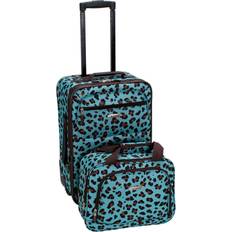 Turquoise Luggage Rockland Fashion 2pc Softside Carry On Luggage Set