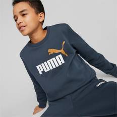 Puma Kinder Sweatshirt ESS COL BIG LOGO CREW FL blau