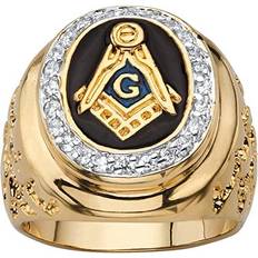 PalmBeach Masonic Nugget Ring - Gold/Transparent