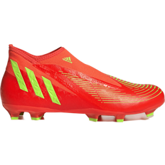 Adidas Firm Ground (FG) Soccer Shoes adidas Predator Edge.3 Laceless Firm Ground - Solar Red/Team Solar Green/Core Black
