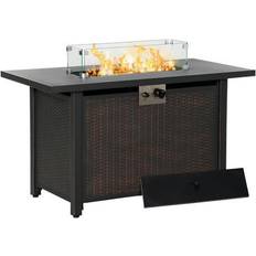 Fire Pits & Fire Baskets OutSunny Propane Gas Fire Pit Table
