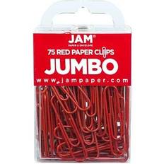 Paper Clips & Magnets Jam Paper Metal Butterfly Clips Red 15/Pack