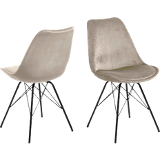 Metall Esszimmerstühle Nordform Eris spisebordsstol brun stof Køkkenstol