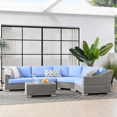 modway Collection EEI-5093-LBU Outdoor Lounge Set