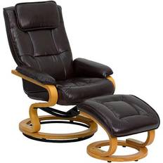 Brown Armchairs Flash Furniture BT-7615-BN-CURV-GG Contemporary Armchair