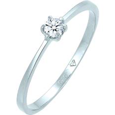 Damen Ringe Ring Verlobungsring Diamant 0.11 Ct. 585 Weißgold Elli DIAMONDS Weiß