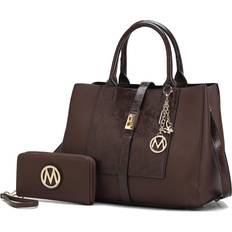 MKF Collection Yola Satchel Handbag with Wallet beige Medium