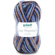 Wollgarn Faden & Garn Gründl Wolle Lisa Premium color 50 g braun-beige-blau-color