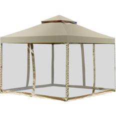 Costway Pavilions Costway 2-Tier 10 x10 Gazebo Canopy Shelter Awning