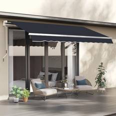 OutSunny Sail Awnings OutSunny 8 7 Retractable Awning Manual Deck