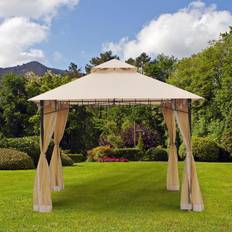OutSunny Garden & Outdoor Environment OutSunny 10'x10' Metal Gazebo Canopy Pavilion