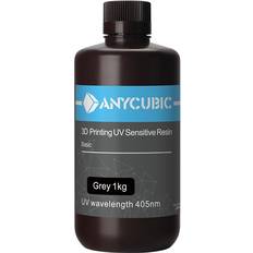 ANYCUBIC 3D Printing ANYCUBIC 3D Printer Resin, 405nm SLA UV-Curing Resin with High Precision and Quick Curing & Excellent Fluidity for LCD 3D Printing (Grey, 1kg)