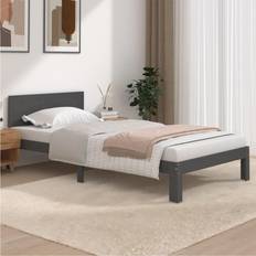 Senger & Madrasser vidaXL grey, 100 Pine Bed Frame Sängram