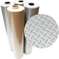 Rubber-Cal Diamond-Plate Metallic PVC Flooring 2.5 mm x 4 ft. Brown 120x48