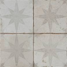 Flooring on sale Merola Tile Kings Star White 17.63" x 17.63" Ceramic Floor and Wall Tile Cream Case (5 Tiles)