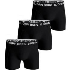 Björn Borg Herren Unterhosen Björn Borg Cotton Stretch Trunk 3-pack Black, Black