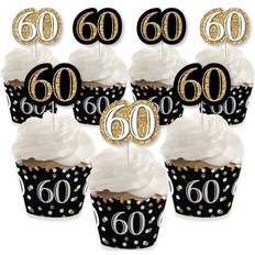 Big Dot of Happiness 60th Birthday Gold Muffin Case