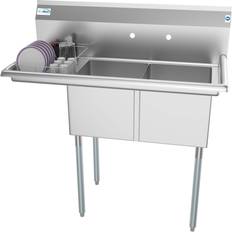 KoolMore 2 Compartment Commercial Kitchen Prep & Utility Sink with