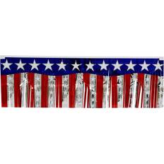 Garlands & Confetti Beistle FR Metallic Stars & Stripes Fringe Banner Party Accessory (1 count) (1/Pkg)