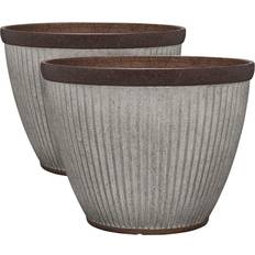 Southern Patio Pots Southern Patio HDR-046868 20.5 Rustic Resin Planter Urn Pack 4.3