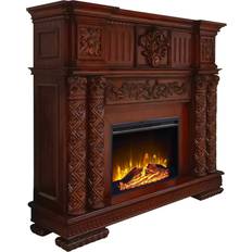 Purple Fireplaces Acme Furniture Vendome Fireplace in Cherry