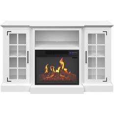 Northwest Fireplaces Northwest TV Stand with Electric Fireplace Fits TVs up to 65-Inches (White) White 65 Inch