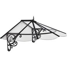 Roof Equipment Transparent, Black Palram Canopia Lily Victorian Acrylic Door Awning 6 W 4 D 2 H