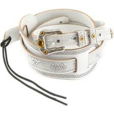 Gretsch Straps Gretsch Tooled Leather Vintage Style Guitar Strap, White