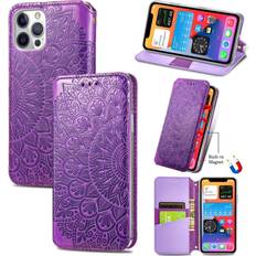 Schutz Handy Hülle für Apple iPhone 12 Mini Case Flip Cover Tasche Etuis Violett