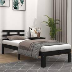 Senger & Madrasser vidaXL black, 100 Solid Bed Frame Sängram