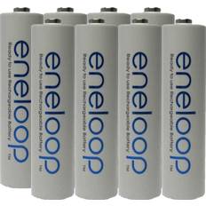 Eneloop aaa Panasonic Eneloop AAA 4th generation NiMH Pre-Charged Rechargeable 2100 Cycles 8 Batteries Free Battery Holder