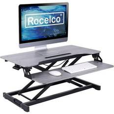 Laptop Stands Rocelco 31.5" Standing Sit Stand Tabletop Riser Gray