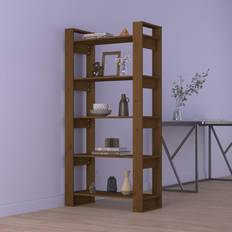 vidaXL honey brown Solid Cabinet/Room Divider Bokhylle