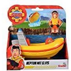 Plastikspielzeug Boote Simba Sam Junior Neptun mit Elvis Figur, Boot schwimmt, Spielzeugfigur