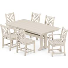 Beige Patio Dining Sets Polywood Chippendale Farmhouse Patio Dining Set