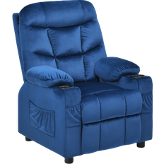 Costway Kid's PU Recliner Chair with Cup Holders & Side Pockets