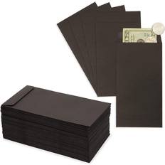 Envelopes & Mailing Supplies Budgeting Envelopes for Cash, Coins, Money (Black, 3.5 x 6.5 In, 100 Pack)