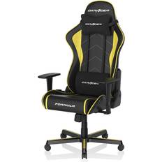 DxRacer Gaming Chairs DxRacer Gaming Chair Ergonomic PC Chair PU Leather Formula Series FR08, Soft Headrest and Lumbar Support, Black/Yellow