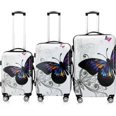 Koffer-Sets Deuba Butterfly Hartschalenkofferset