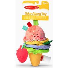 Pull Toys Melissa & Doug Ice Cream Take-Along Clip-On Infant Toy with Sound and Vibration