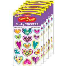Trend Stinky Stickers, Artsy Heartsy/Cherry, 60 Stickers Per Pack, Set Of 6 Packs