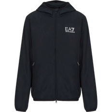 EA7 Core Logo-Print Shell Hooded Jacket