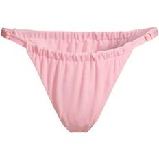 Women Bikini Bottoms WeWoreWhat Adjustable Ruched Bikini Bottom - Baby Pink
