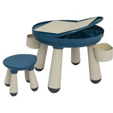 Aktivitätstische 3-in-1 Kinder Spieltisch mit Platte für Bausteine Kindertisch mit Stuhl
