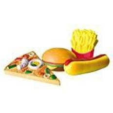 Roba Leker Roba Squishies 4er-Set „Fast Food“ Pizza, Hot Dog, Pommes, Burger