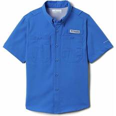 Buttons T-shirts Children's Clothing Columbia Boy's PFG Tamiami Short Sleeve Shirt - Vivid Blue (1675321)
