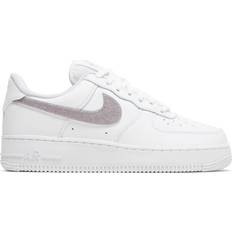 Damen - Nike Air Force 1 Schuhe Nike Air Force 1 Low Glitter Swoosh - White/Grey Fog/White/Canyon Purple